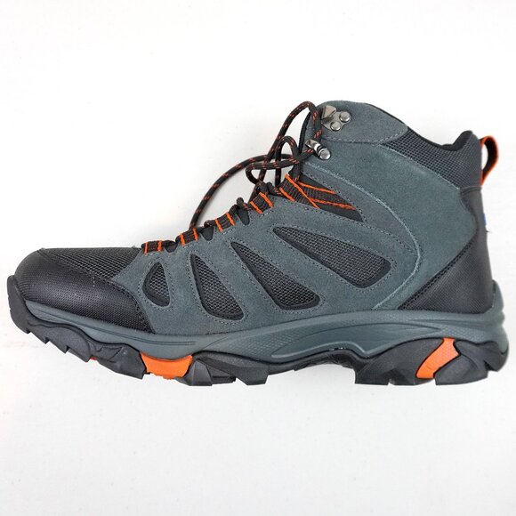 Men's Hi-Tec "Mesa Ravus Mid Hiker" Boots in Charcoal/Dark Grey/Burnt Orange - Picture 3 of 11